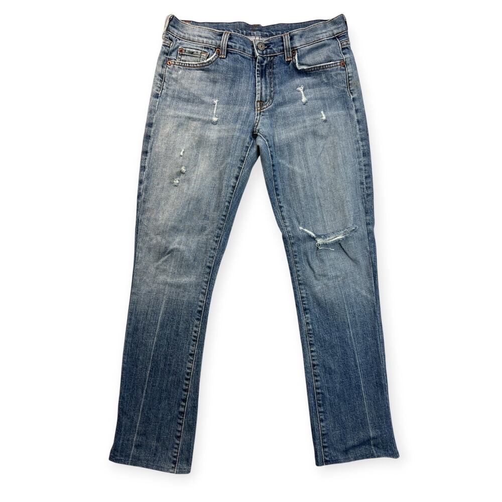 Vintage 7 for all Mankind Womens Jeans Bootcut Size 29 Distressed 30x28 Y2K